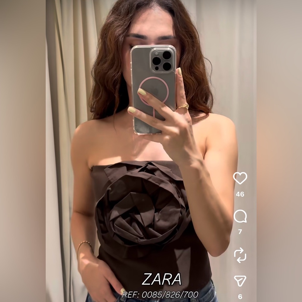 ZARA straight neck top 0085/826